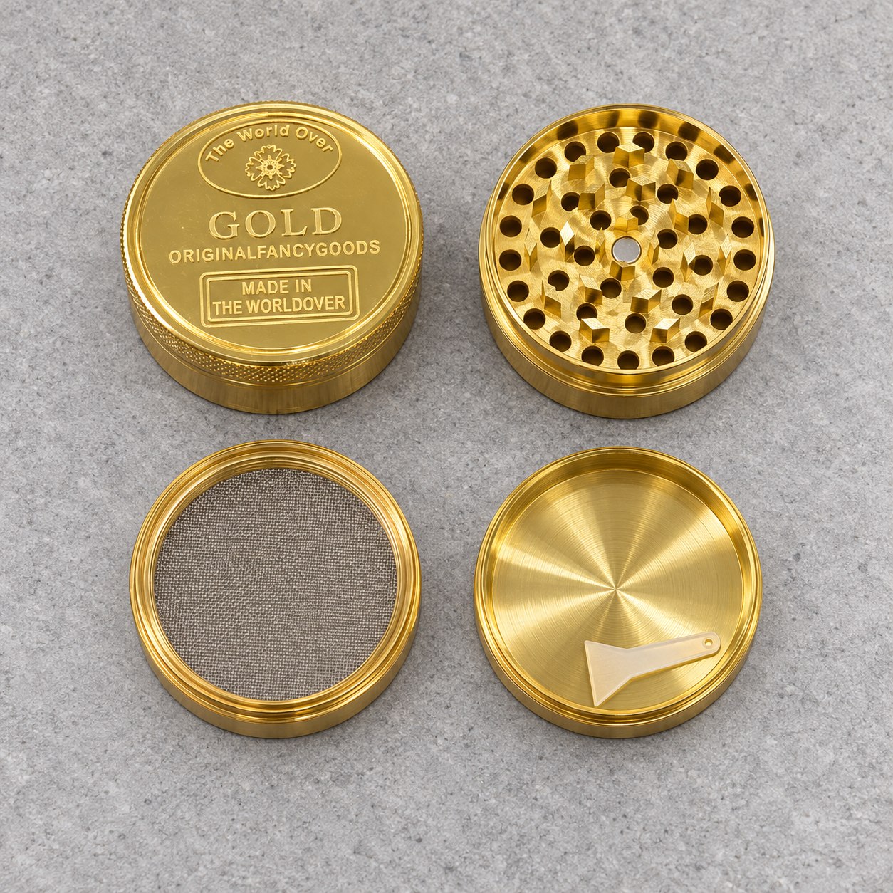 Zlat grinder, 4-delni (ø 52 mm)